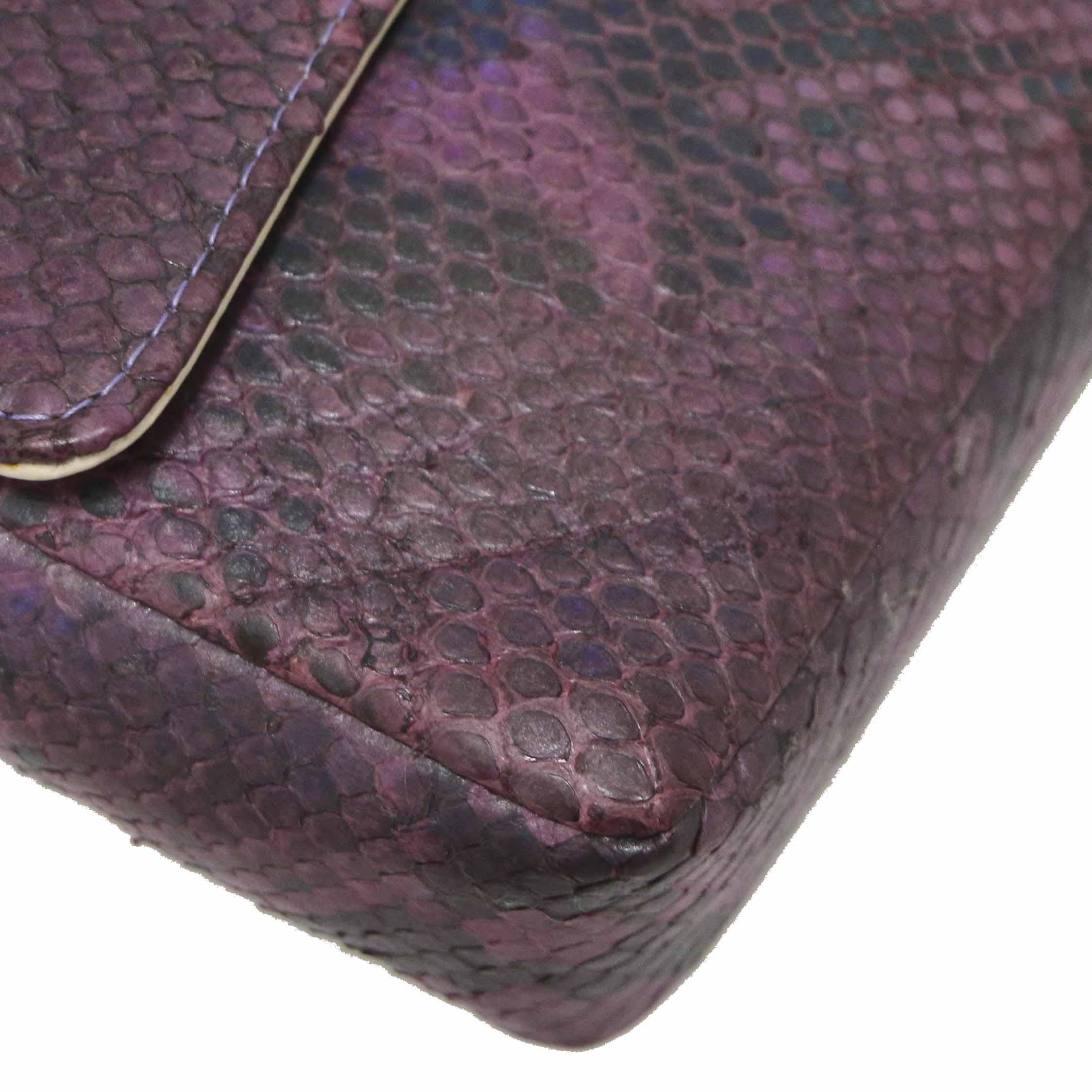Black CHANEL Purple Lizard Mini Belt Bag For Sale