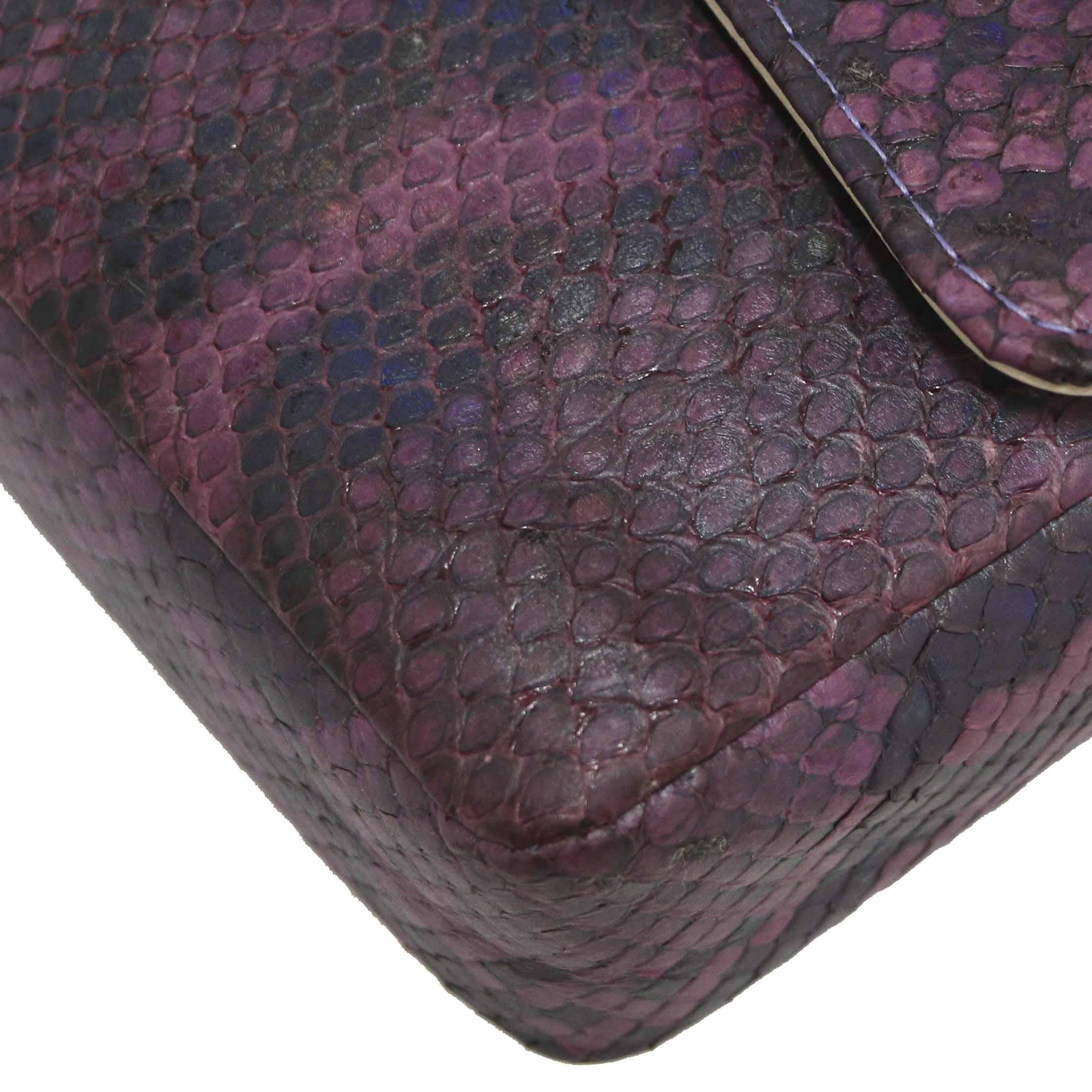 Women's CHANEL Purple Lizard Mini Belt Bag For Sale