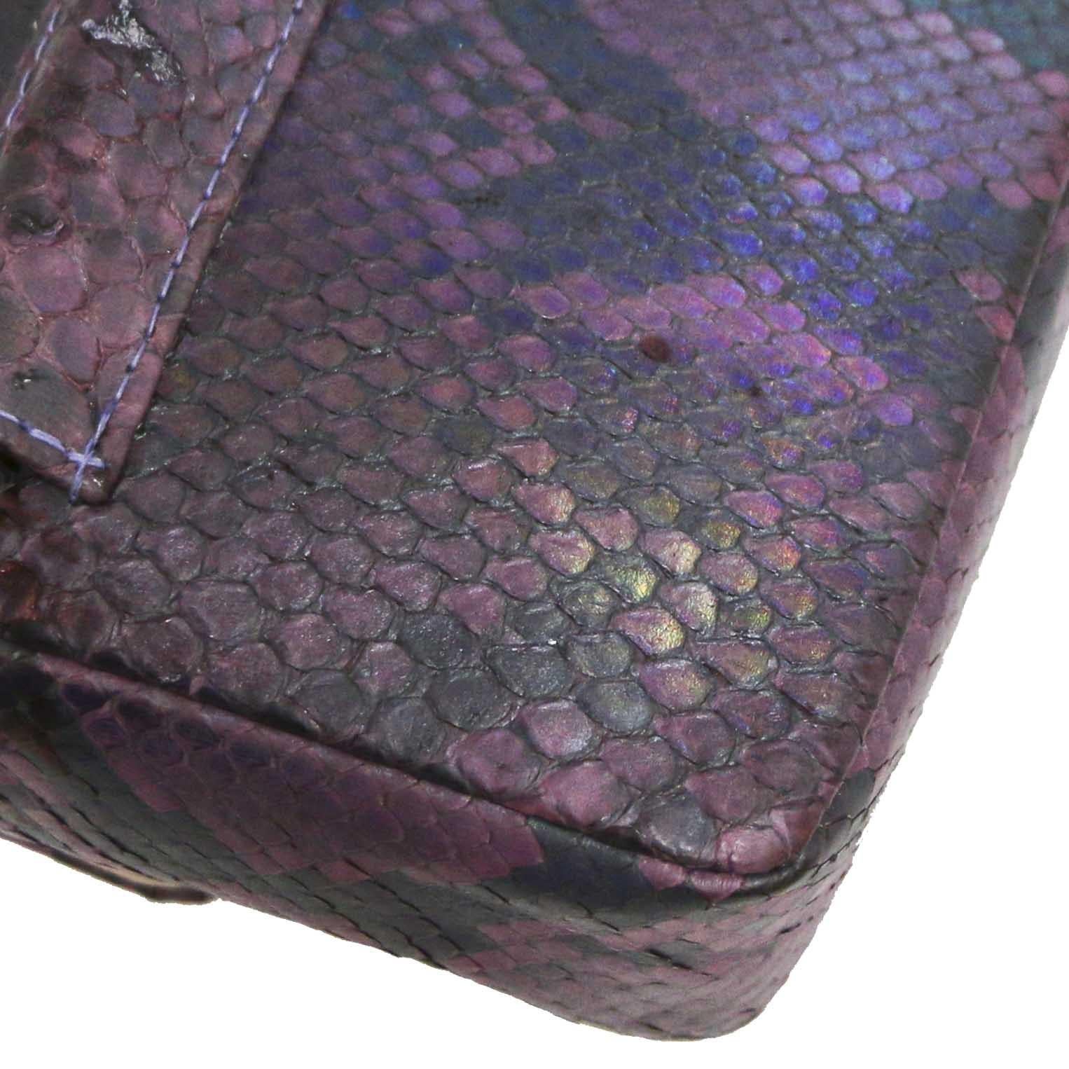 CHANEL Purple Lizard Mini Belt Bag For Sale 1