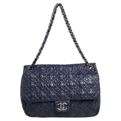 Chanel Purple Lucky Charm Embossed Patent Leather CC Flap Bag