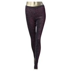 Leggings en lurex violet de Chanel - Taille 38