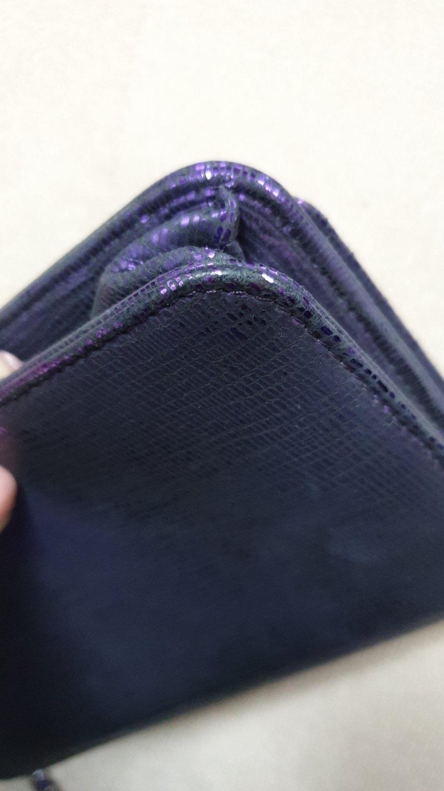 Chanel Purple Metallic Crackling Lizard Printed Timeless WOC 4