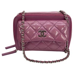 Chanel Purple Patent Leather Pocket Box Camera Case