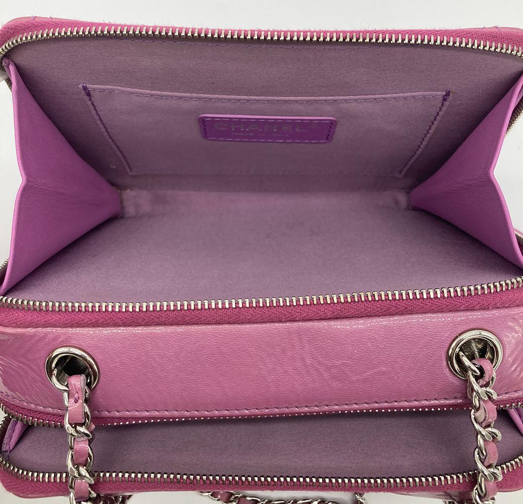 Chanel Purple Patent Pocket Box Camera Case  For Sale 5