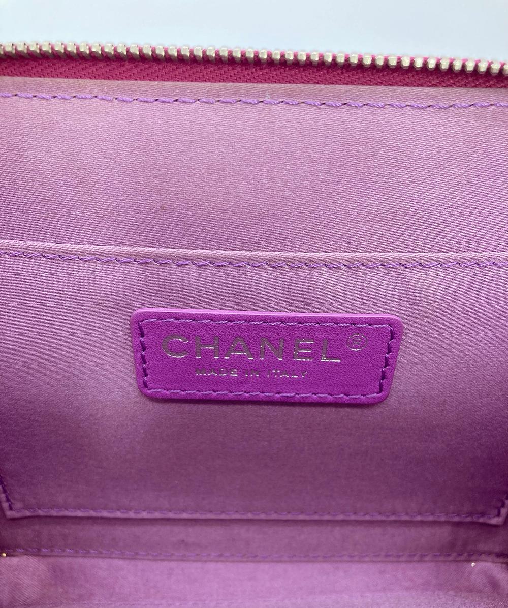 Chanel Purple Patent Pocket Box Camera Case  For Sale 6