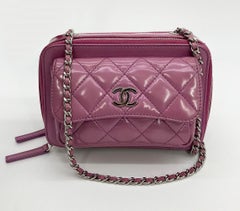 Chanel Purple Patent Pocket Box Camera Case