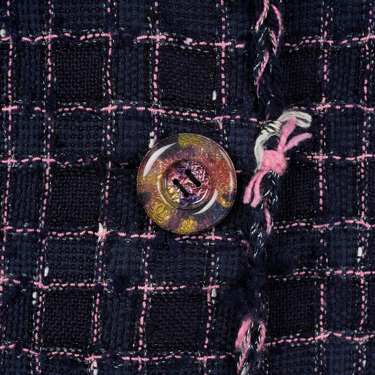 CHANEL violet et rose 2015 15S Manteau Manteau à manches courtes 38 S en vente 4