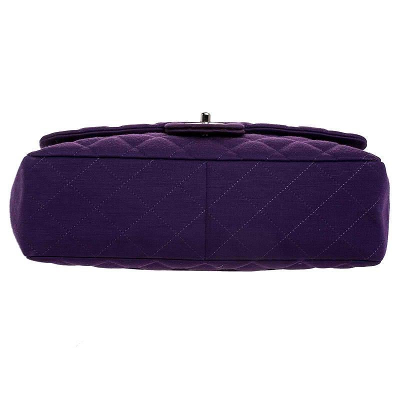 purple flap bag
