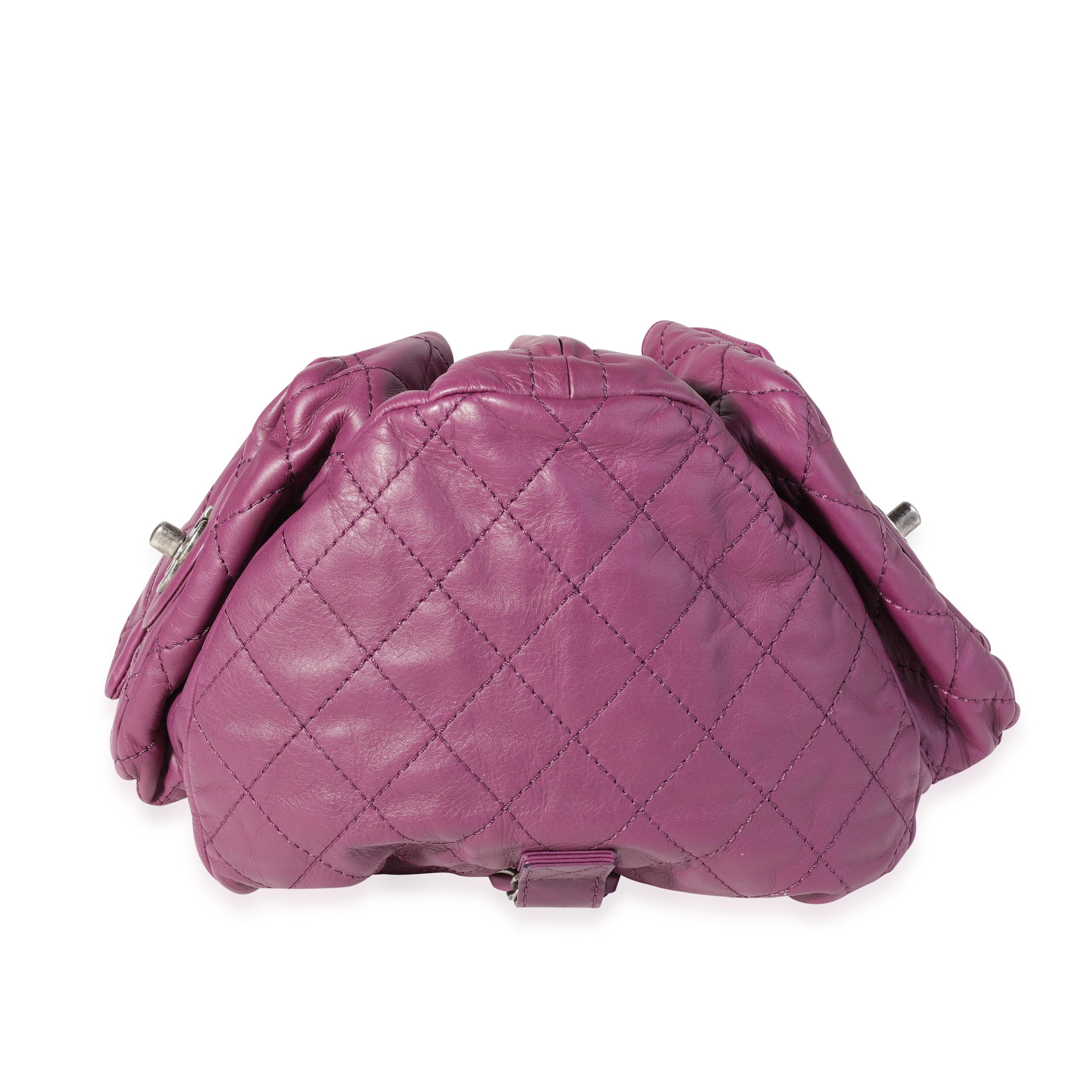 Chanel Purple Quilted Lambskin Backpack Is Back 2