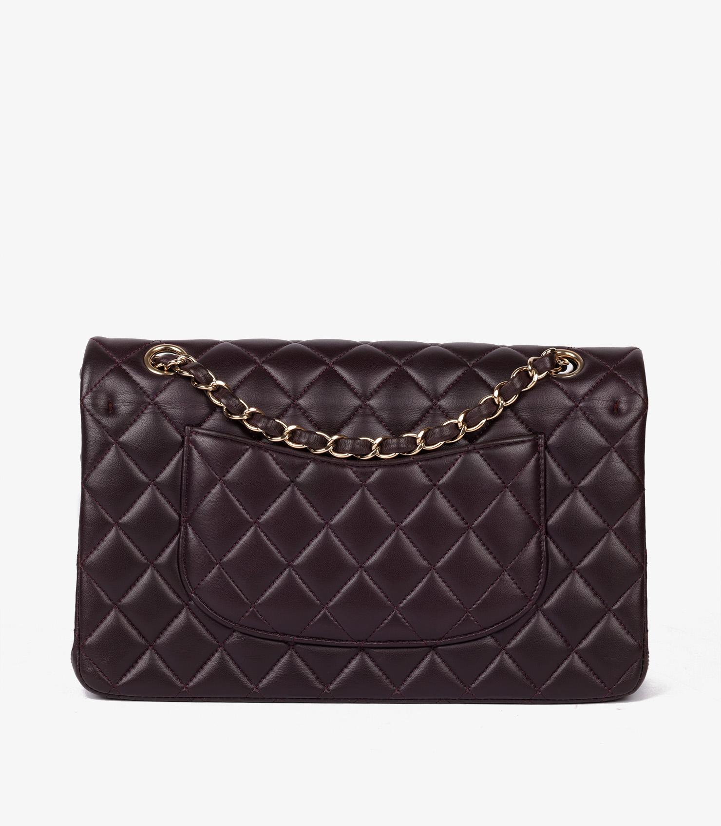 Chanel Purple Quilted Lambskin Medium Classic Double Flap Bag For Sale 2