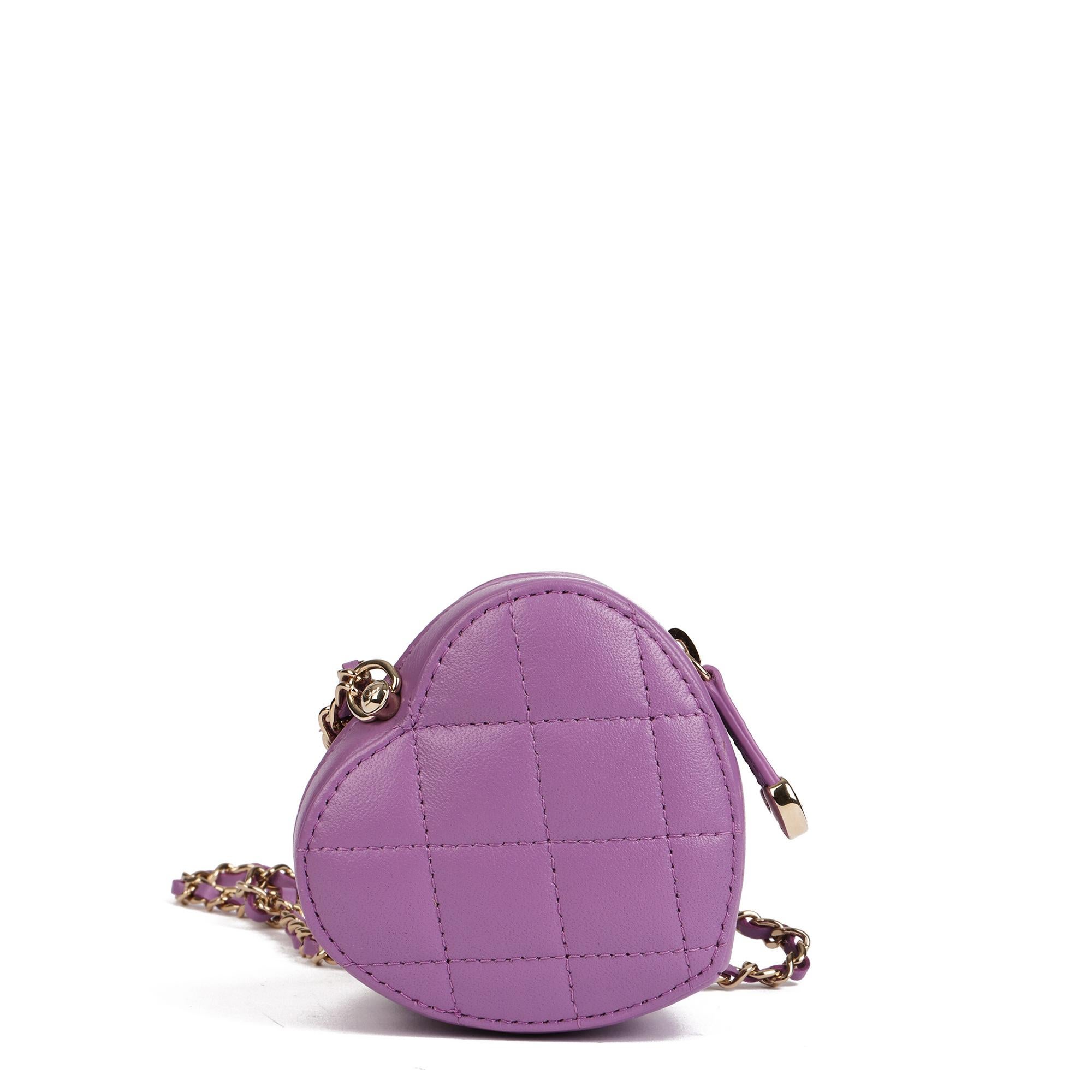 purple quilted purse