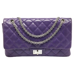Chanel Purple Quilted Leather 227 Reissue 2.55 Flap Bag