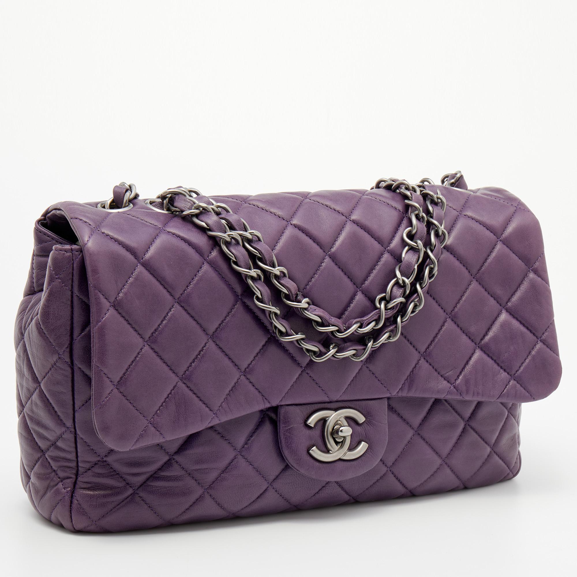 purple chanel bags
