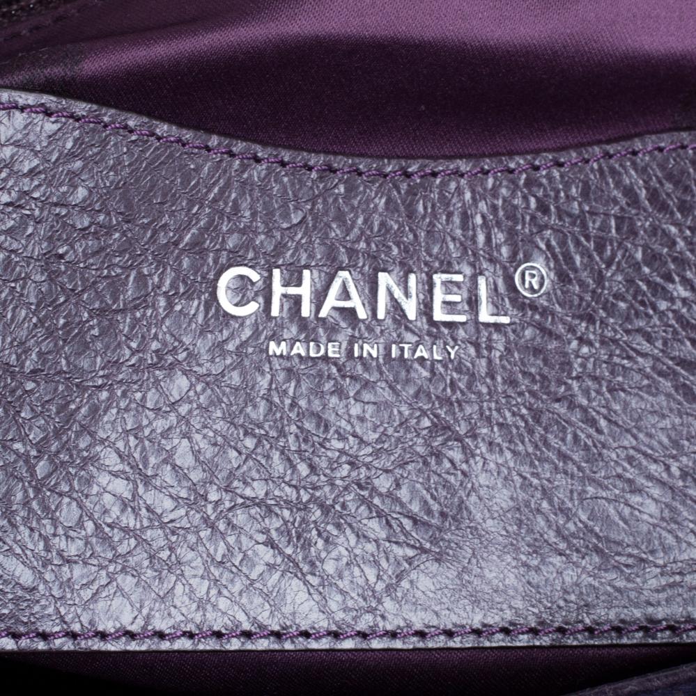 Chanel Purple Quilted Leather Large On the Road Tote 5