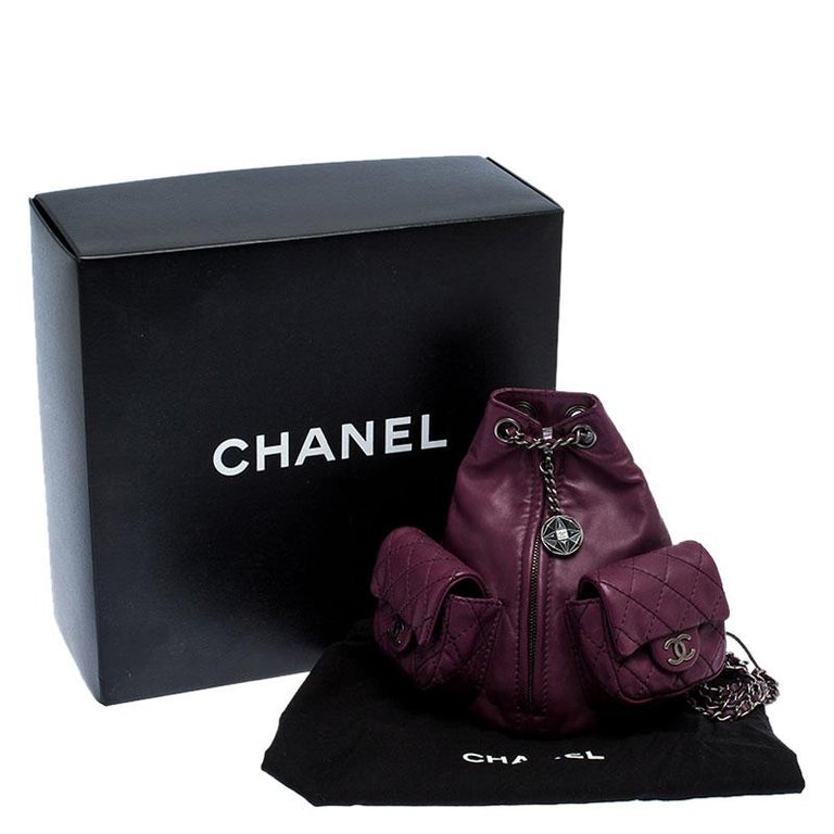 Chanel Purple Quilted Velvet Small Boy Bag - Yoogi's Closet