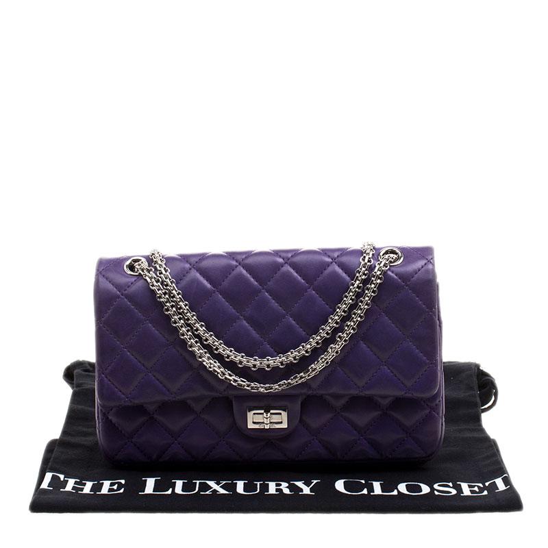 Chanel Purple Quilted Leather Reissue 2.55 Classic 226 Flap Bag 5