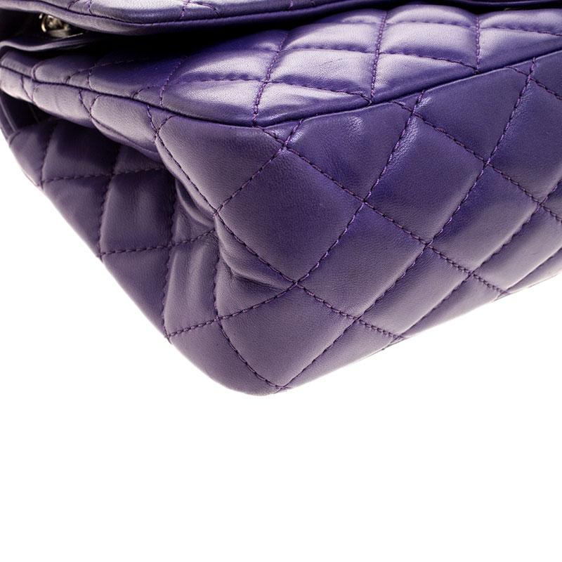 Chanel Purple Quilted Leather Reissue 2.55 Classic 226 Flap Bag 5