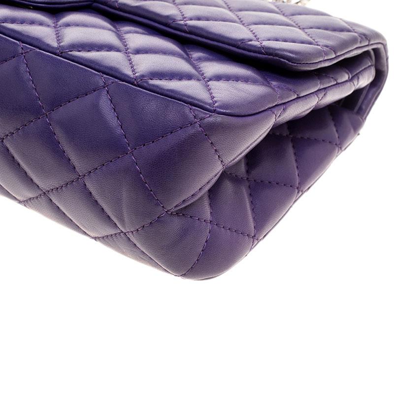 Chanel Purple Quilted Leather Reissue 2.55 Classic 226 Flap Bag 6