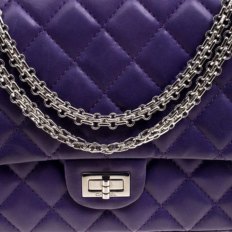Chanel Purple Quilted Leather Reissue 2.55 Classic 226 Flap Bag Damen