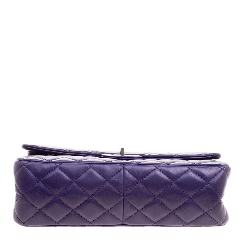 Women's Chanel Purple Quilted Leather Reissue 2.55 Classic 226 Flap Bag