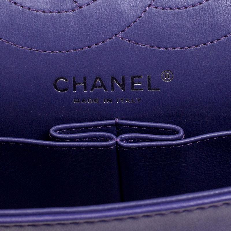 Chanel Purple Quilted Leather Reissue 2.55 Classic 226 Flap Bag 4