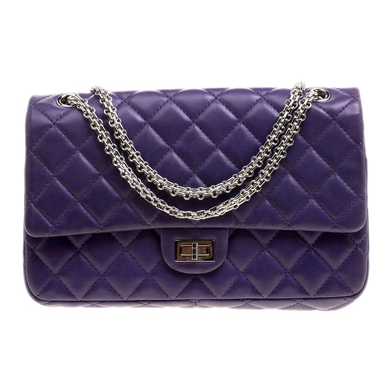 Chanel Purple Quilted Leather Reissue 2.55 Classic 226 Flap Bag