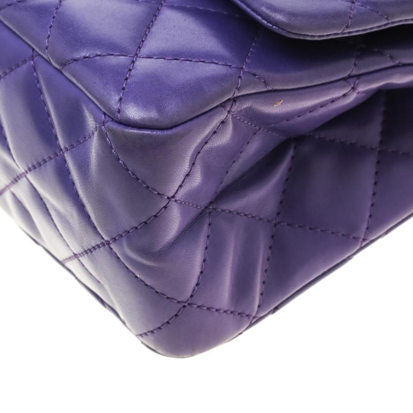 Chanel Purple Quilted Leather Reissue 2.55 Classic 227 Flap Bag 5