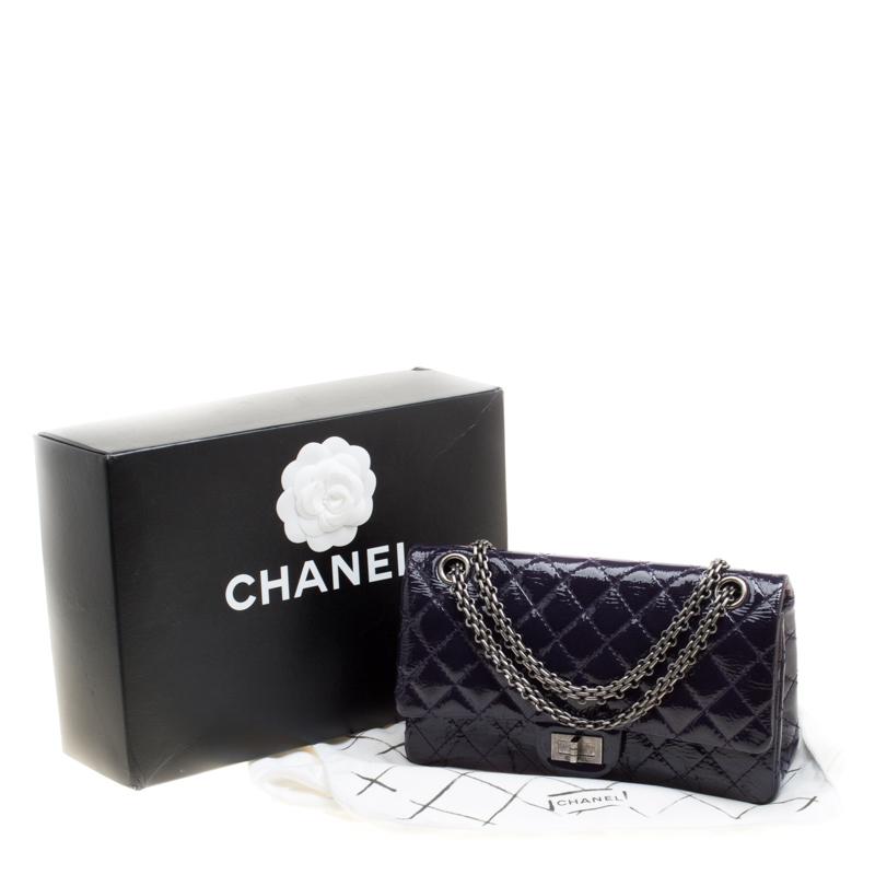 Chanel Purple Quilted Patent Leather Reissue 2.55 Classic 225 Flap Bag 1