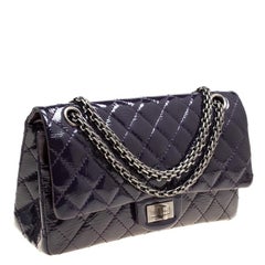 Chanel Purple Quilted Patent Leather Reissue 2.55 Classic 225 Flap Bag
