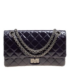 Chanel Purple Quilted Patent Leather Reissue 2.55 Classic 225 Flap Bag