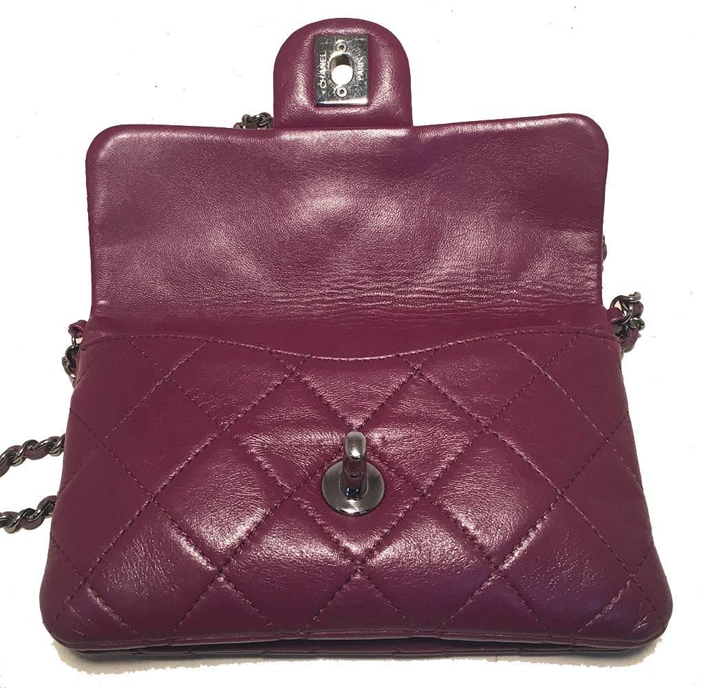 Chanel Purple Quilted Wallet on a Chain WOC Classic Shoulder Crossbody Bag 3
