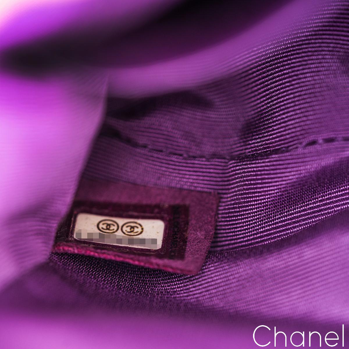 Women's Chanel Purple Satin 2.55 Reissue Small 255 Bag For Sale