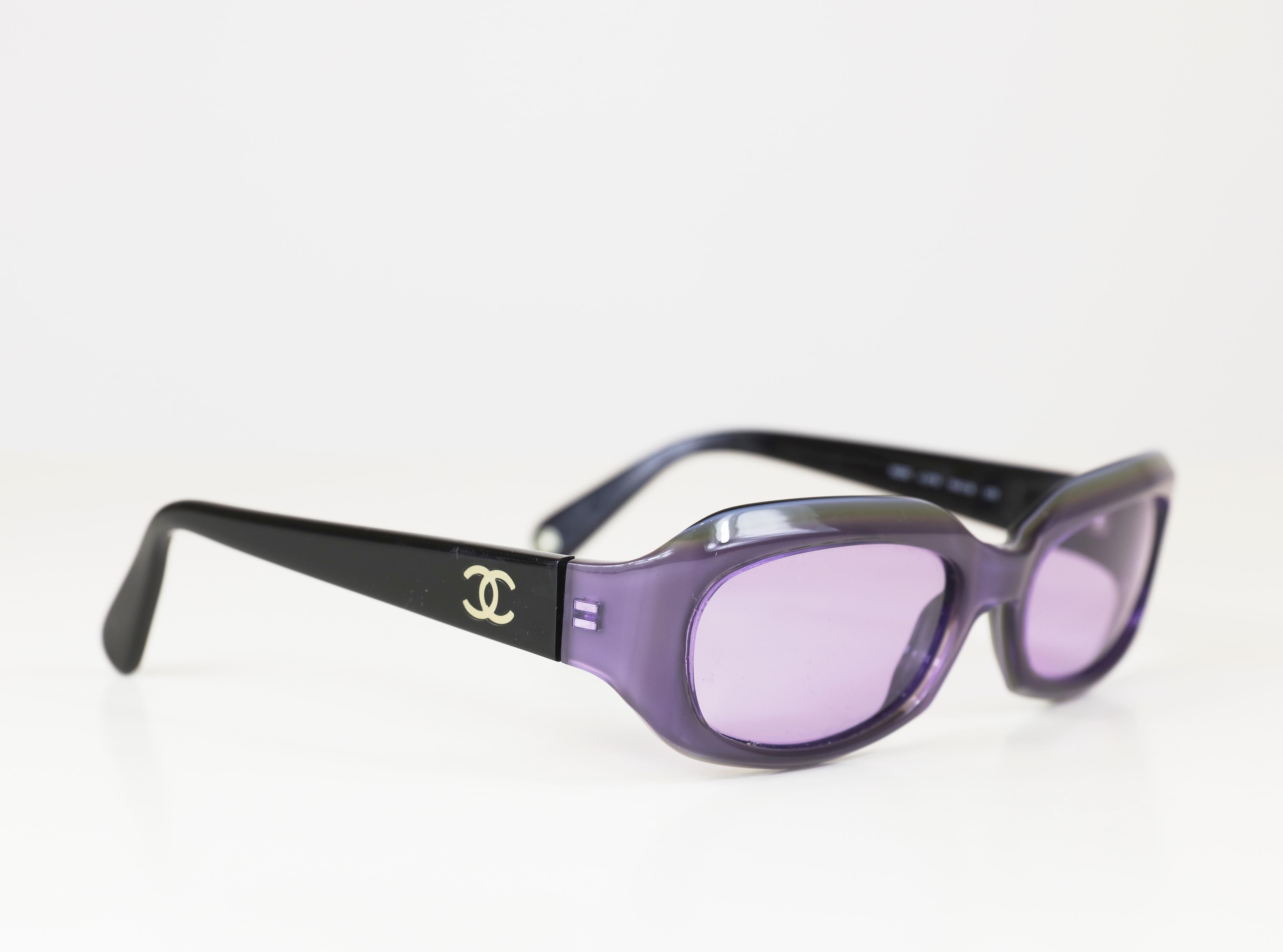 purple chanel sunglasses