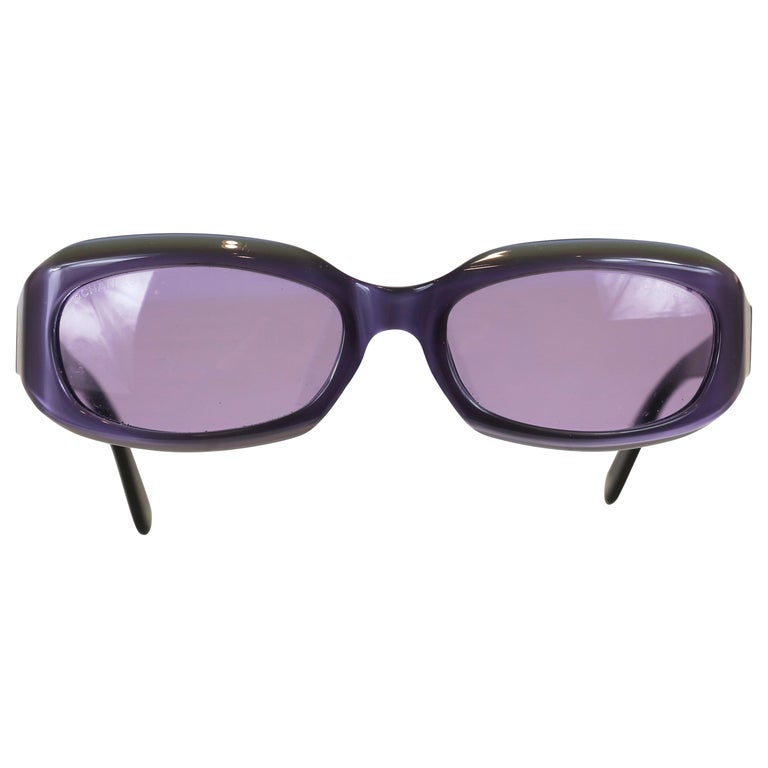 Chanel Purple Small Lens Sunglasses at 1stDibs | chain sunglasses, dita sunglasses, purple chanel sunglasses