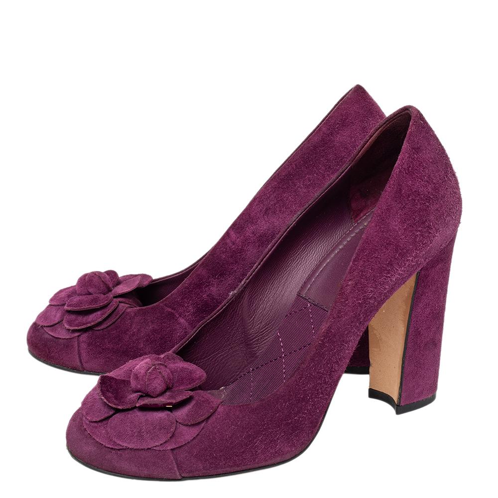 purple chanel shoes