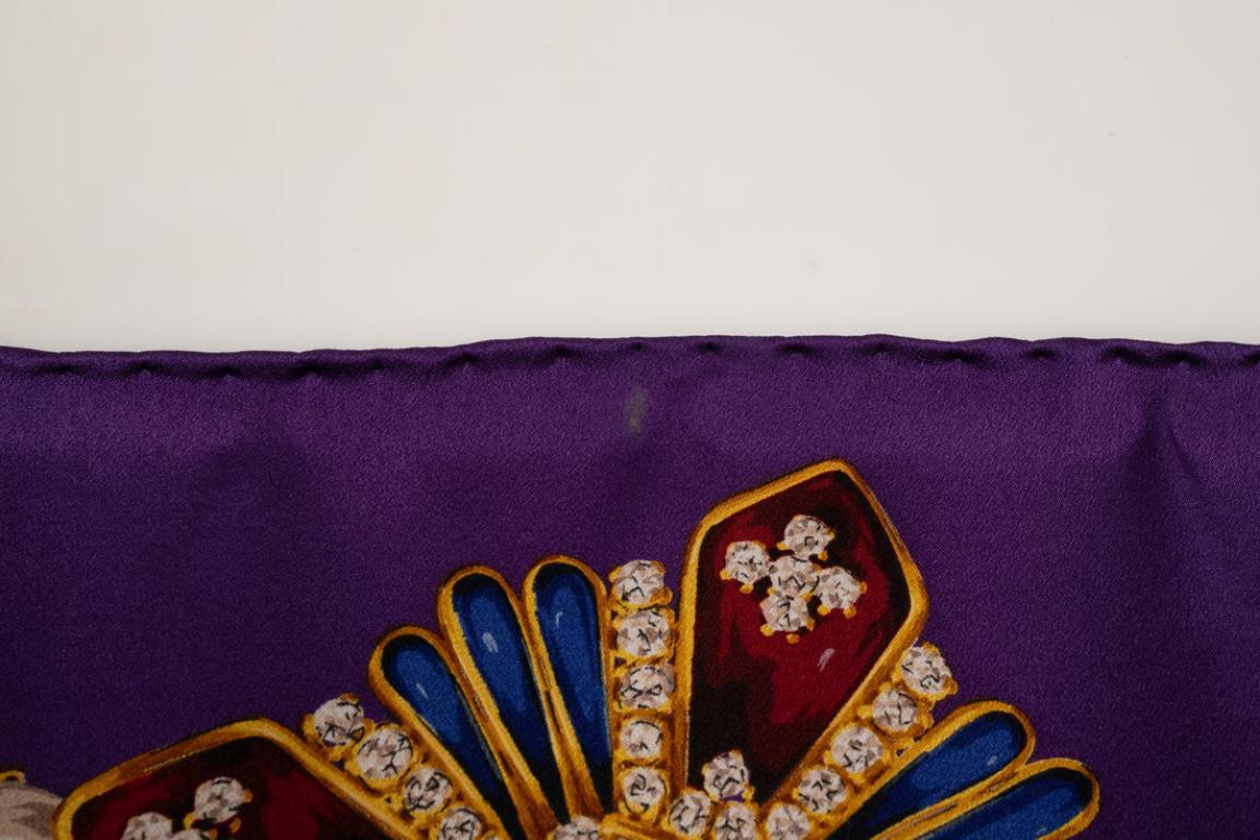 Women's Chanel Purple Tone Silk Stole