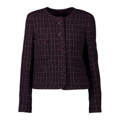 Chanel Purple Tweed Jacket - Size 40