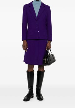 Chanel Purple Tweed Wool Skirt