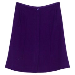 Chanel Purple Tweed Wool Skirt