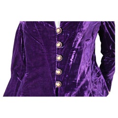 Chanel Purple Velvet Jacket & Skirt Set 1993A
