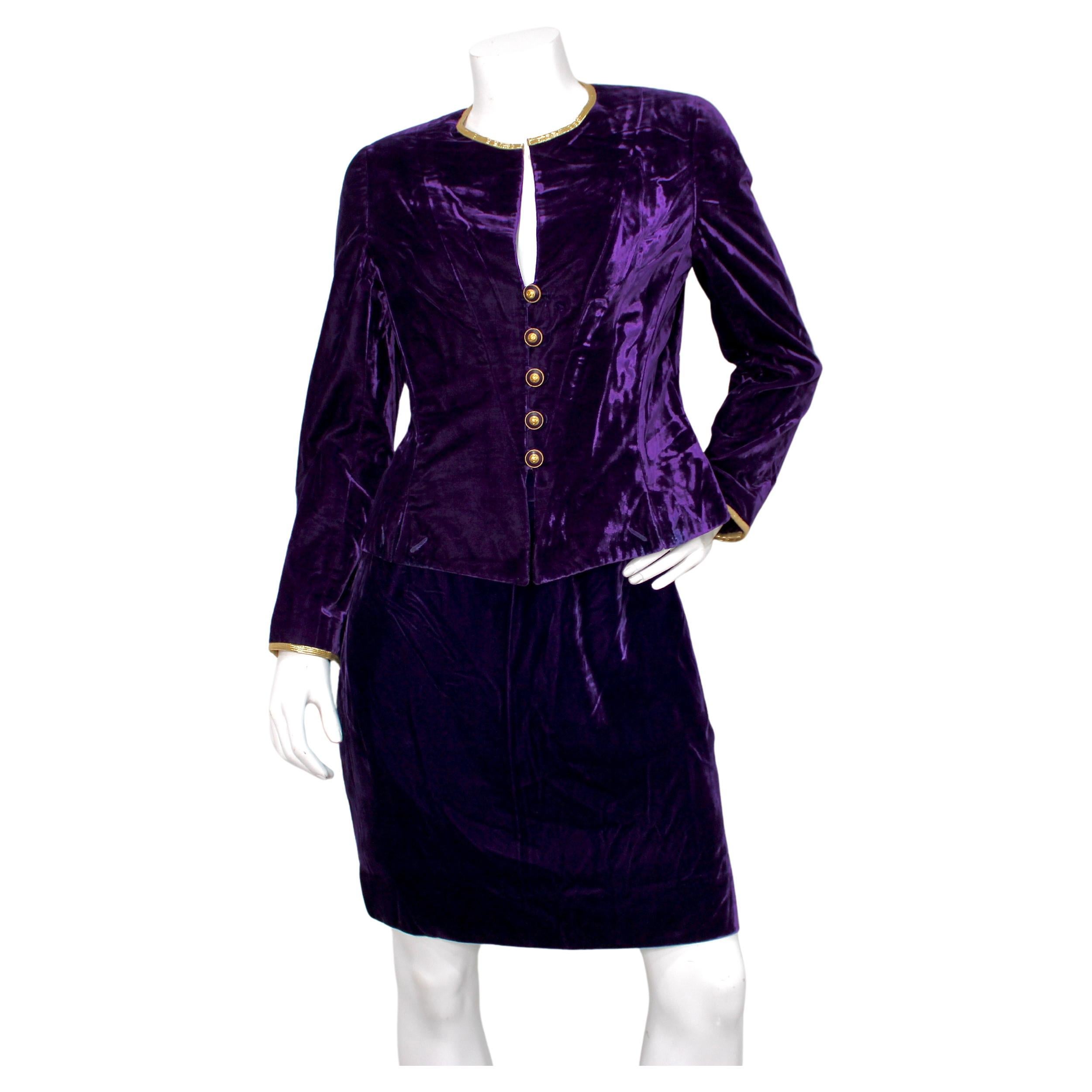 Chanel Purple Velvet Jacket
Skirt Set 1993A
