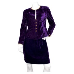 Chanel Purple Velvet Jacket
Skirt Set 1993A