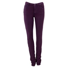 Used Chanel purple velvet jeans pre fall 2011 Paris Byzance FR 36