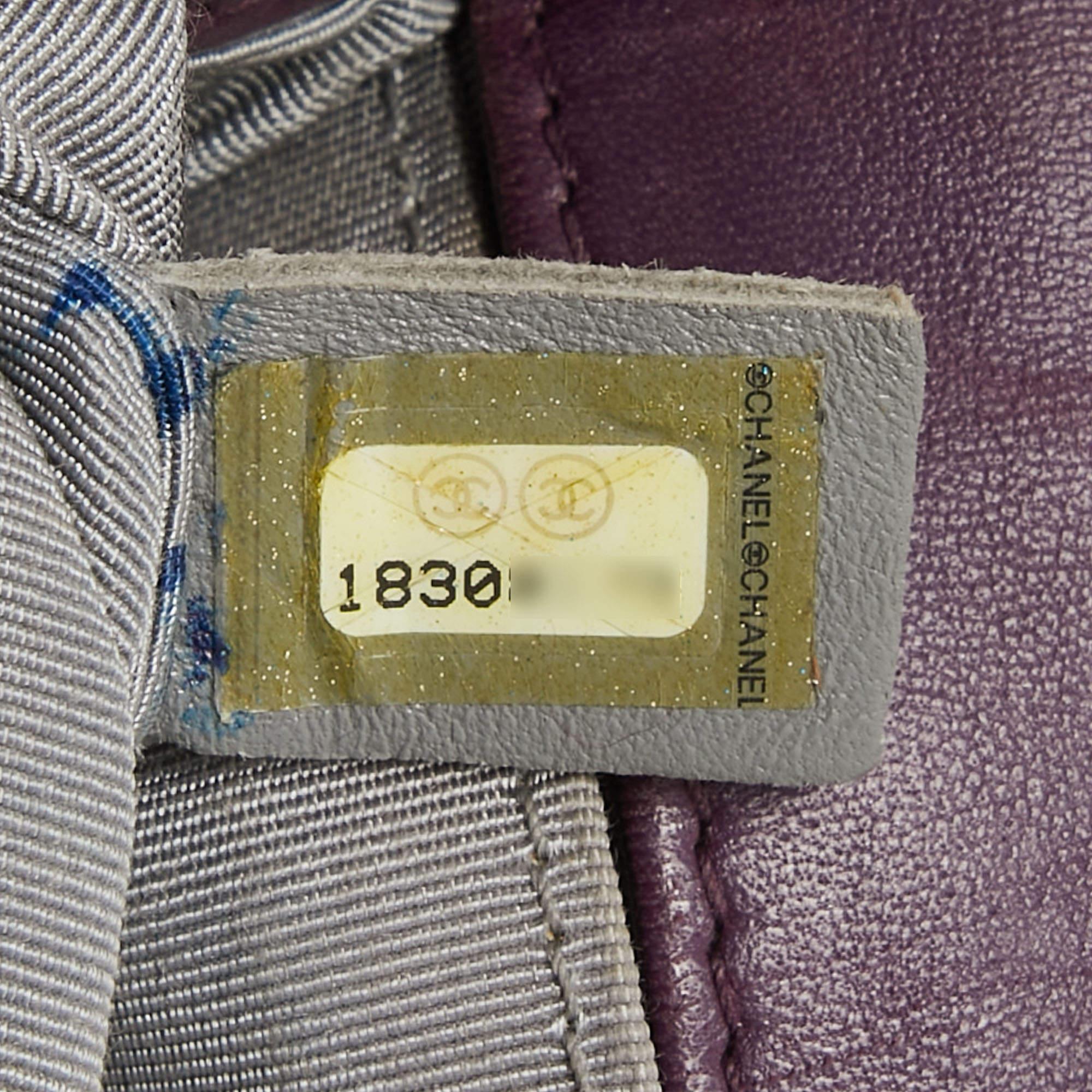 Chanel Purple Velvet Small Boy Bag 1
