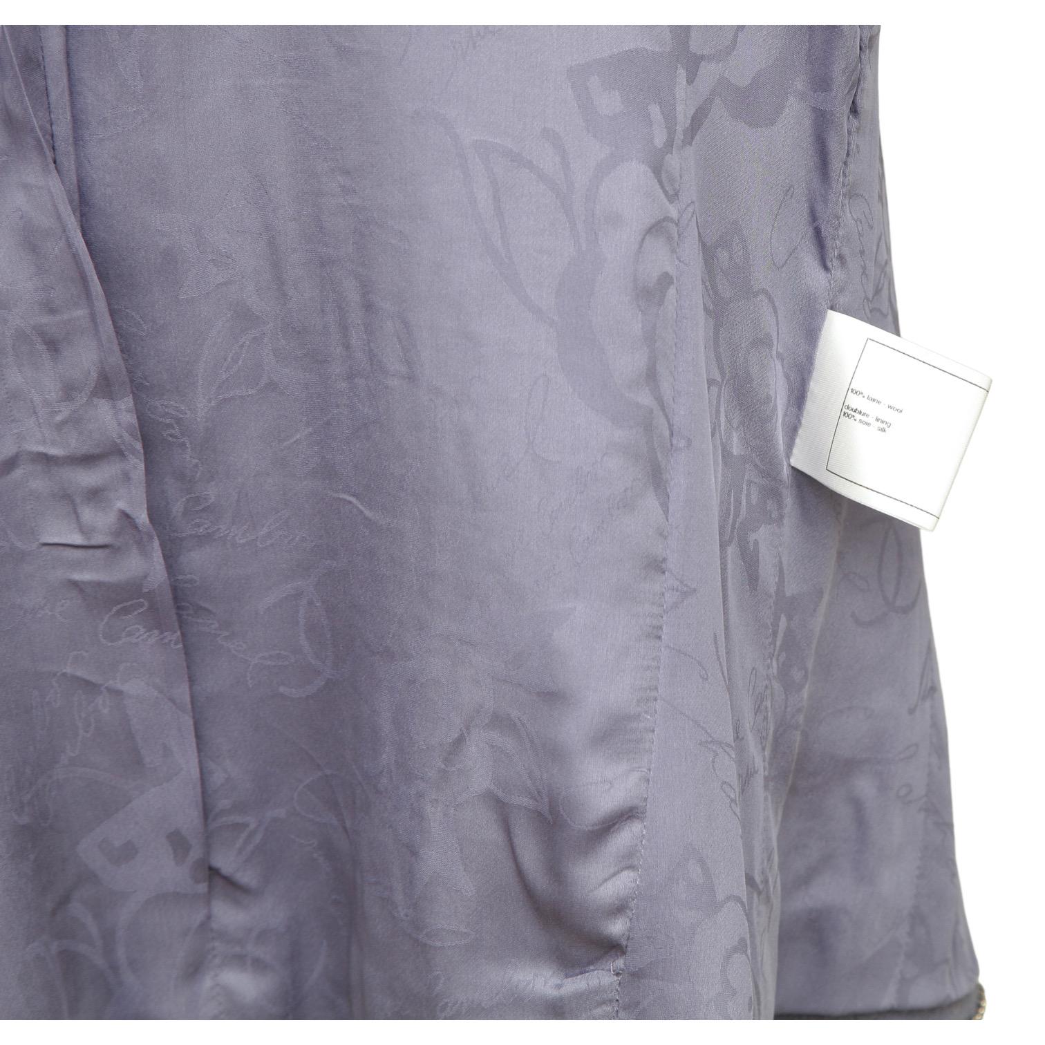 CHANEL Purple Wool Jacket Coat Blazer Long Sleeve Crystal Buttons 38 RUNWAY 2012 5