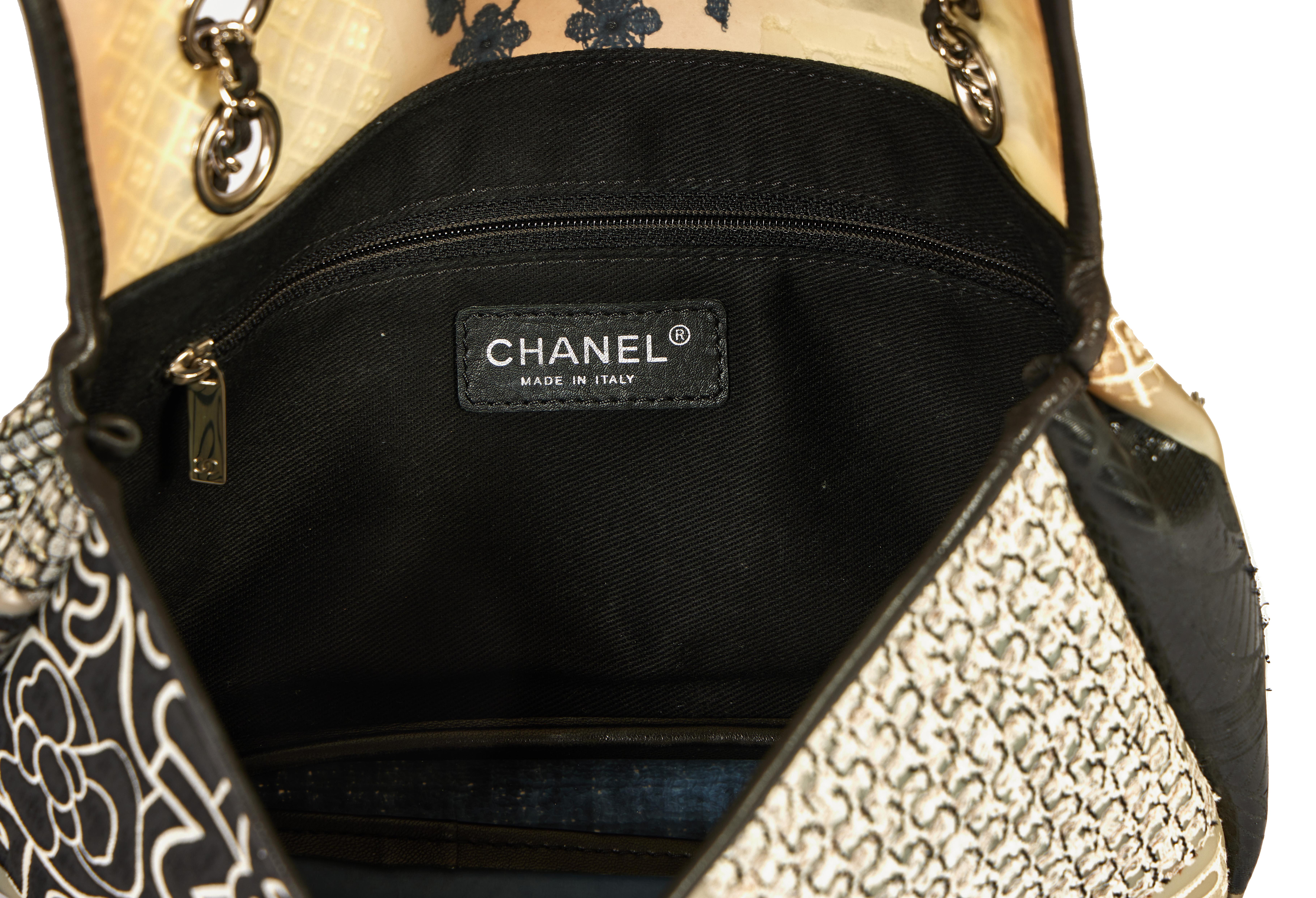 Chanel PVC Black White Flap Bag 1