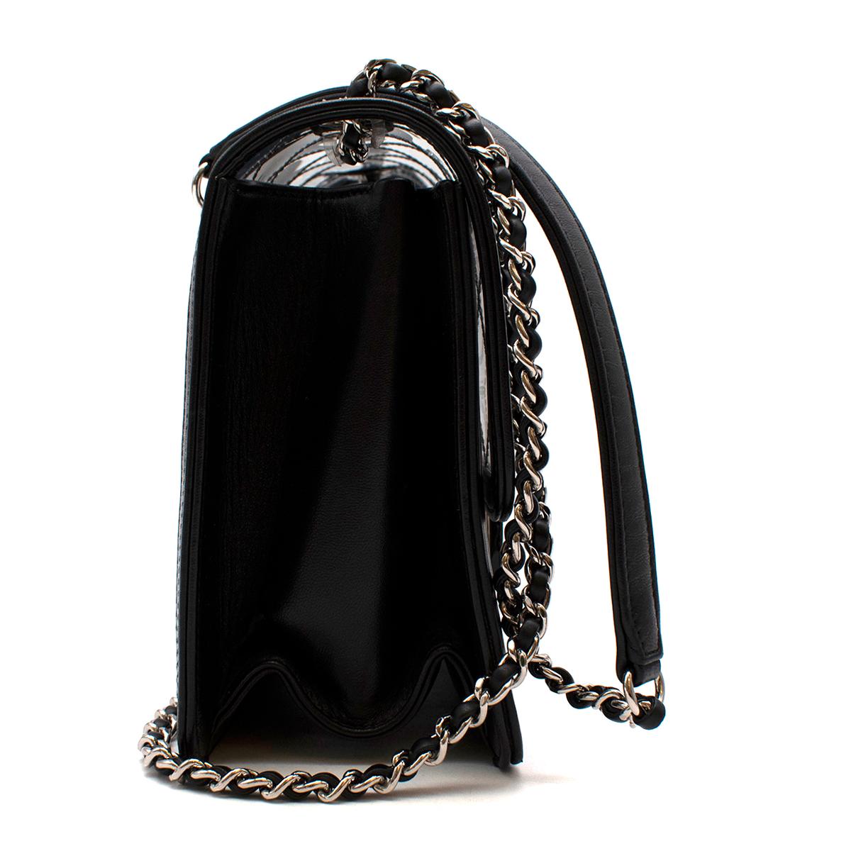 Black Chanel PVC Lambskin Quilted Beauty Lock Flap Bag	