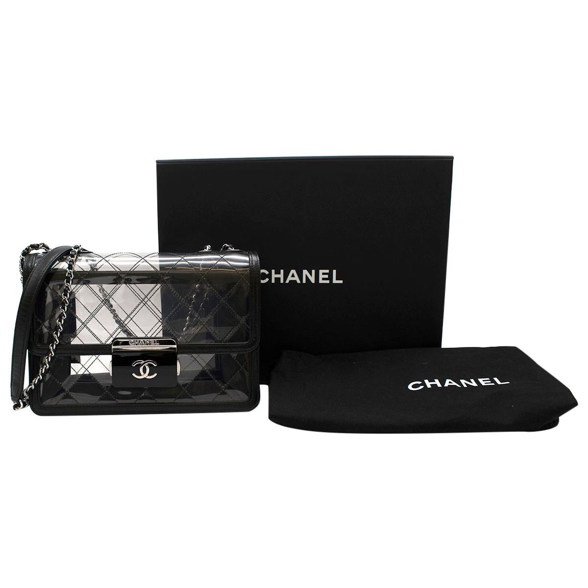 Chanel PVC Lambskin Quilted Beauty Lock Flap Bag	