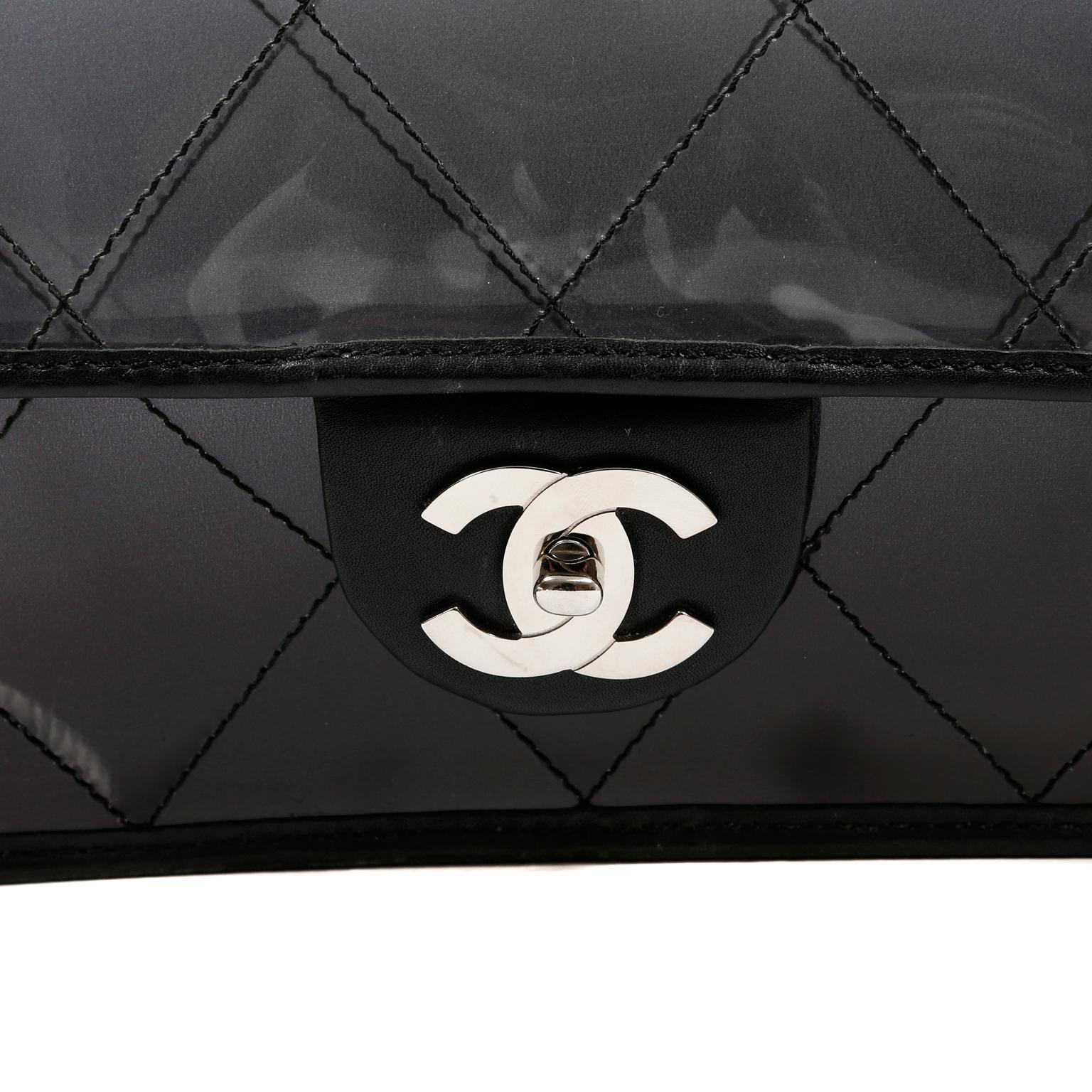 Black Chanel PVC Naked Flap Bag