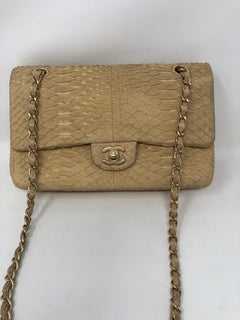 Chanel Python Double Flap Bag